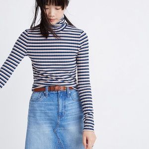 Madewell Striped Turtleneck Top